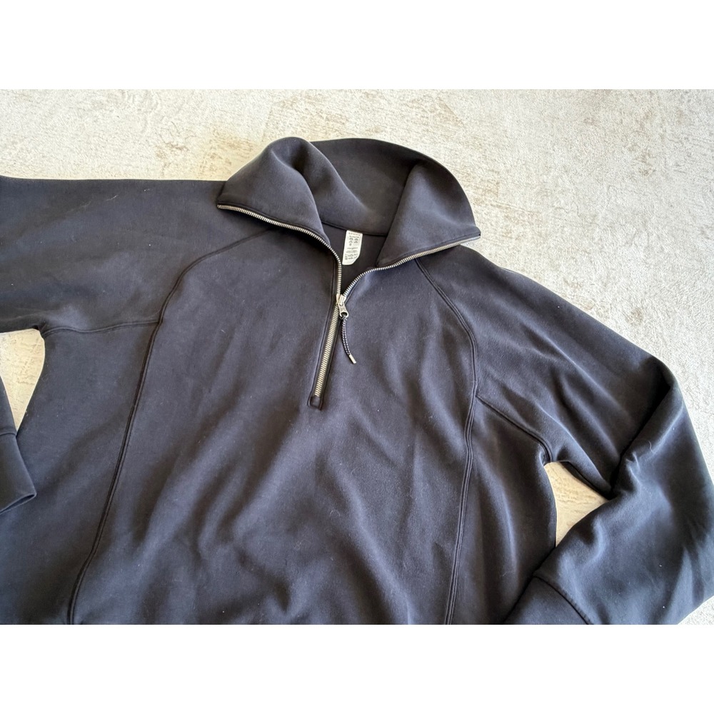 Spanx AirEssentials Half Zip Pullover Very Black XL Sweatshirt 50226R - Picture 3 of 8